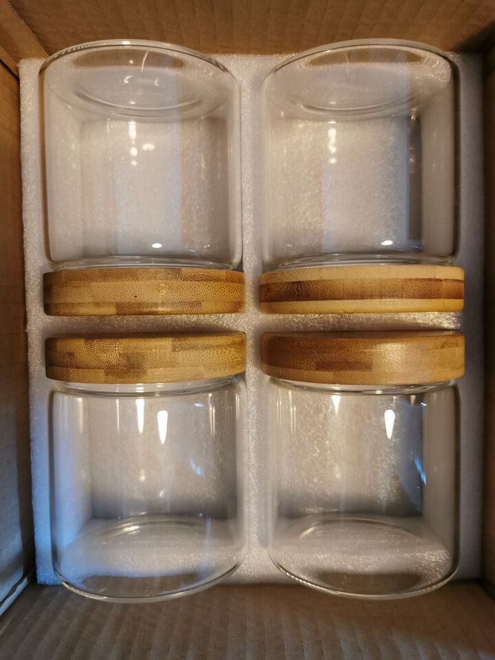 (Bild für) EZOWARE 4er Set Luftdichte Vorratsgläser aus Glas mit Deckel